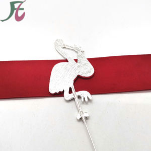 Adorno de pastel de diamantes de imitación de pájaro/<span class=keywords><strong>Cuervo</strong></span> plateado recién llegado, adorno de pastel de Animal personalizado para Decoración de Pastel de fiesta divertida - Product Image 2