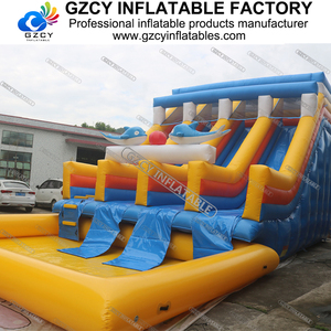 Thương mại ngoài trời <span class=keywords><strong>Inflatable</strong></span> lâu đài với có thể tháo rời hồ bơi trượt nước để chơi - Product Image 3