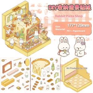 Escena Coreana de alto valor de Color, pegatina 3D decorativa DIY, Pequeño Libro Rojo, calcomanías de paisaje de dibujos animados de PVC, Pequeño Libro Rojo, pegatina de PVC - Product Image 2