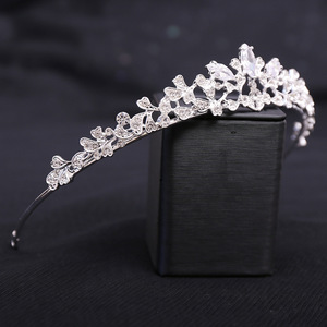 Diadème de Mariage É<span class=keywords><strong>l</strong></span>égant en Cristal Doré <span class=keywords><strong>Marquise</strong></span>, Couronne Nuptiale Romantique en Forme de Feuille, Coiffe Vintage Florale en Strass pour Mariées et Bals de Promo - Product Image 6