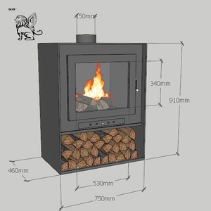 BLVE True Fire Burning <span class=keywords><strong>Leña</strong></span> Calefacción <span class=keywords><strong>Leña</strong></span> Chimenea Estilo europeo Sala de estar Villa <span class=keywords><strong>Hierro</strong></span> <span class=keywords><strong>fundido</strong></span> Chimenea independiente - Product Image 3
