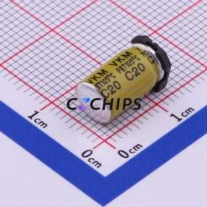 ตัวเก็บประจุอิเล็กโทรไลต์อะลูมิเนียมแบบ SMD รุ่น VKMC1201J680MV, ขนาด D6.3xL12 มม. ความจุ 68uF 20% ความทนทานไฟฟ้า 63V กระแสไฟ 724mA ความถี่ 100kHz - Product Image 2