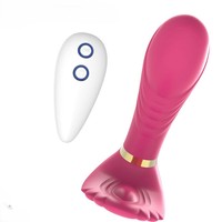 Vibromasseur télescopique chauffant sans fil Roman Emperor Silicone, jouet sexuel pour adultes, simulation de pénis féminin.