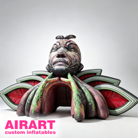 Décor de scène psychédélique personnalisé pour festival de musique et événement EDM, statue gonflable populaire pour fond de scène, gonflables psychédéliques