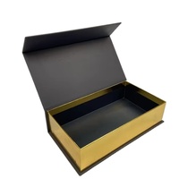 Boîte à cartes magnétique double en carton haut de gamme personnalisée, emballage de luxe noir pour porte-cartes Visa, de débit, de crédit, VIP, cadeau d'entreprise