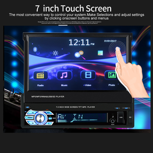 1din 7 inch màn hình cảm ứng hiển thị kỹ thuật số <span class=keywords><strong>Android</strong></span> 13 đài phát thanh xe máy nghe nhạc 7 inch DVD <span class=keywords><strong>Player</strong></span> - Product Image 5