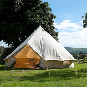 Bán buôn tùy chỉnh lửa thỏ sang trọng 4 mùa chuông lều 4 mùa yurt nhà glamping Lều Oxford vải - Product Image 1