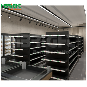 Australia Custom Supermarket Equipment Modern Single-Sided 3D Store Design Gondola Shelf Checkout Cash <strong>Counter</strong> Refrigeration - Product Image 3