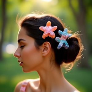 Pince à cheveux Angelina Starfish Claw Clip 7 cm, accessoire pour femmes et filles, mode décontractée, pince à cheveux en plastique de haute qualité - Product Image 2