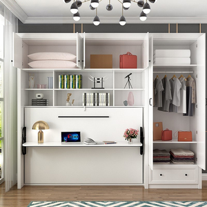 <span class=keywords><strong>Letto</strong></span> a Scomparsa Moderno di Ispirazione Europea con Scrivania e Libreria Integrata, Design Semplice per Camere <span class=keywords><strong>da</strong></span> <span class=keywords><strong>Letto</strong></span> Piccole - Product Image 3