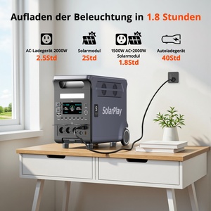 Solarplay Wholesale Quiet 3600W <b>Solar</b> <b>Generator</b> 3840Wh Portable Power Station With UPS and Fast Charging for Outdoor High-Capaci - Product Image 5