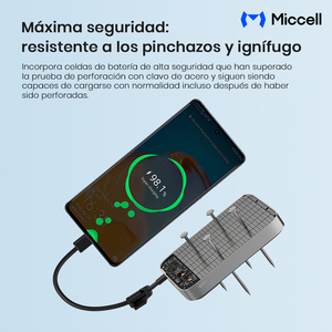 Cargador Portátil Miccell 10000 mAh Semi-sólido, Cable 3 en 1, Carga Inalámbrica Magnética Rápida de 22.5W <span class=keywords><strong>para</strong></span> Móvil y Reloj - Product Image 5