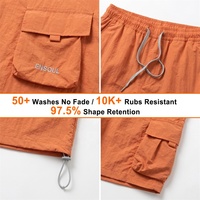 Ensemble deux pièces cargo léger sur mesure pour homme |   Ensemble de survêtement streetwear avec t-shirt surdimensionné multi-poches et short à cordon de serrage