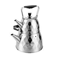 Bouilloire sifflante de 2,5 L en acier inoxydable avec revêtement couleur personnalisé pour tous types de cuisinières – Vente en gros pour fabricants