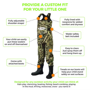 <span class=keywords><strong>Cuissardes</strong></span> de pêche à la mouche imperméables roses pour enfants, <span class=keywords><strong>cuissardes</strong></span> de canotage en plein air, respirantes, camouflage - Product Image 6