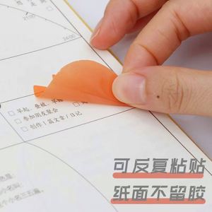 Creative Shaped PET Self-Adhesive <b>Sticky</b> Notes Study Office Use Semi-Transparent Index Notes Fluorescent Book <b>Labels</b> File - Product Image 5