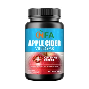 NFA Apple Cider Vinegar With Cayenne Pepper Capsules 60 Count Dietary <b>Supplement</b> For Weight Management - Product Image 1