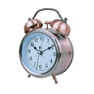 Or Vintage Twin Ring Bells Antique Luxe Bureau Réveil Aiguille Affichage Rétro-Éclairage Fonction Snooze-Métal <span class=keywords><strong>Verre</strong></span> Bureau À Domicile - Product Image 3