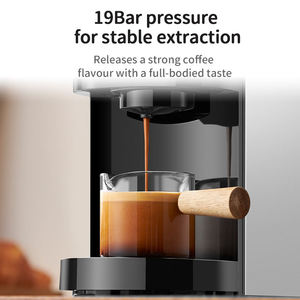 Machine à café à capsules électrique LEXIA, pression de pompe 19 bars, acier inoxydable, réservoir d'eau de 0,8 L, pour la maison, le bureau, mini-café - Product Image 3