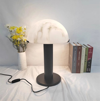 Nouvelle lampe de table LED moderne avec abat-jour en marbre, commande tactile, lumière blanc chaud pour la décoration de la chambre à coucher et du salon