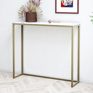 أخشاب فاخرة حديثة بتصميم فريد على الطراز الأوروبي إطار معدني ذهبي من أجل الدخول - Product Image 4