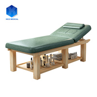 Lit de massage chiropratique réglable durable de qualité supérieure à 2 sections Table de massage facial en bois thaïlandais à vendre