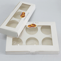 Emballage personnalisé avec logo pour tartelettes et desserts, idéal pour la boulangerie à emporter – Macarons, donuts, biscuits avec séparateurs