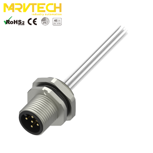 Conector IEC IP67 Personalizado de Latón/Niquelado - Uso Automotriz/Eléctrico/Comunicación de Datos, 4A 60V, Modelo FEAM4.5F-0.5 - Product Image 1