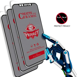 Film de confidentialité en céramique mate pour Xiaomi <span class=keywords><strong>Redmi</strong></span> Note 12 10 Pro 9 8 10C 9T <span class=keywords><strong>9A</strong></span> 13, protecteurs d'écran anti-espion pour iPhone 16 Pro Max 15 - Product Image 2