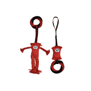 Jouet en corde pour chien au design unique avec expression mignonne, jouet à mâcher en nœud pour la dentition des chiots et les soins dentaires, jouet interactif pour chien - Product Image 2