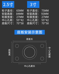 ล้อเลื่อนอุตสาหกรรมแบบหมุนได้-ล้อ PU น้ำหนักเบา-ล้อเลื่อนทิศทาง-มีเบรก-รับน้ำหนักได้ 60 กก.-ใช้ในโรงพยาบาลและโรงเรียน - Product Image 5
