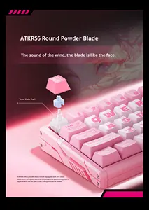 <span class=keywords><strong>Clavier</strong></span> <span class=keywords><strong>de</strong></span> jeu <span class=keywords><strong>haut</strong></span> <span class=keywords><strong>de</strong></span> <span class=keywords><strong>gamme</strong></span> ATK RS6 à axe magnétique mécanique, sans fil BT, programmable, non rétroéclairé, dédié aux e-sports, monomode - Product Image 6