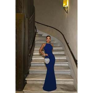 Robe de soirée pour femme Saks avec détails en perles, style robe de bal, longueur au sol, formelle pour les fêtes, tailles XS et XL, décoration en strass - Product Image 3