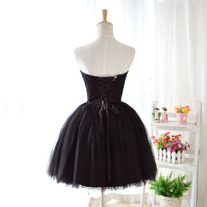 Abiti da Cocktail Senza Spalline con Pizzo e Perline, Vestiti Corti in Tulle a Linea A <span class=keywords><strong>per</strong></span> Feste, Balli <span class=keywords><strong>di</strong></span> Fine Anno, Mini Abiti <span class=keywords><strong>per</strong></span> Cerimonie <span class=keywords><strong>di</strong></span> <span class=keywords><strong>Laurea</strong></span> - Product Image 3