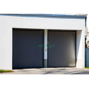 Rejilla de aluminio automática oculta, puerta de garaje, rejillas modernas, listones, puertas de garaje <span class=keywords><strong>con</strong></span> puertas peatonales <span class=keywords><strong>para</strong></span> Villa - Product Image 2