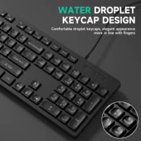 Keyboard kantor berkabel versi bahasa kustom tanpa lampu, Keyboard standar ukuran penuh untuk rumah dan kantor