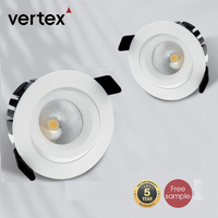 Plafonnier LED COB encastré en aluminium 6W 8W, 3 CCT, dimmable, moderne, IP44, anti-éblouissement, installation facile
