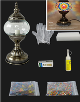 Lampe de chevet en verre mosaïque turque moderne et créative, faite à la main, avec base E26, cadeau interactif pour la famille, les enfants et les couples