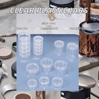 Pot en plastique transparent 2,5g 3g 5g 10g 12g 15g pour échantillons de crème cosmétique, poudre libre, rangement de bijoux, avec couvercle à vis multicouche