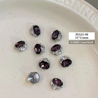 Décoration d'ongle de boule de diamant finie transparente de luxe K9 Support sans fond Long Pile droite Rock Candy Nail Rhinestones