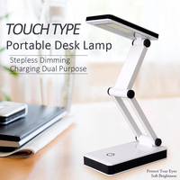 Mini lampe de bureau portable réglable flexible pliable Lampe de chevet de lecture 24 LED Lampe de table d'étude