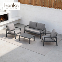 Chinesische Fabrik Outdoor-Möbel Aluminium Garten-Sofa-Set Terrassen-Patio-Sitzgruppe Wasserdichtes Outdoor-Sofa