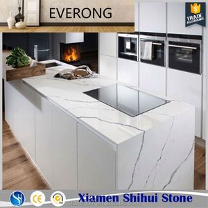Good Price White Rice <strong>Quartz</strong> <strong>Countertop</strong> with Grey <strong>Veins</strong> - Product Image 4