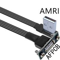 Kabel Ekstensi USB2.0 Male-to-female dengan Lubang Sekrup Panel Sasis yang Dapat Dikunci Kabel Ekstensi Antarmuka U Disk Superior