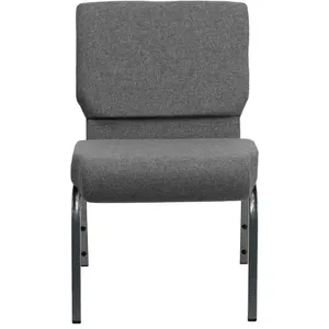 Silla de Auditorio Metálica Acolchada con Asiento de Tela, Silla para Salas de Reuniones, Iglesias y Teatros - Product Image 1