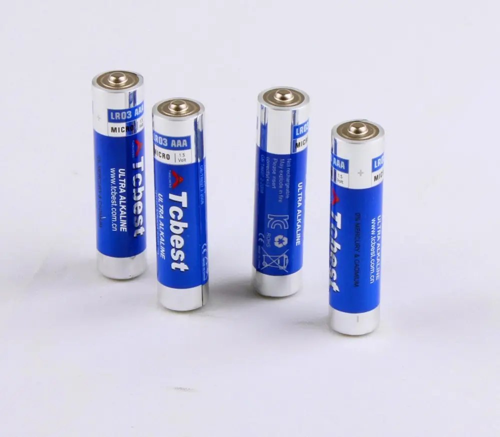 10 Jahre Lebensdauer AAA-Alkaline-Batterie zellen mit hoher Kapazität