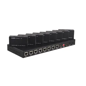 8 ports HDMI Extender Splitter with Loop-out and EDID function 1x8 60m extender by UTP Cat6 Cable