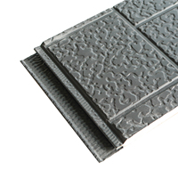 Panneaux muraux intérieurs/extérieurs en métal, panneaux sandwich en polyuréthane pour la construction de villas, revêtement métallique durable