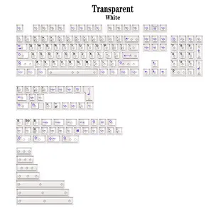 Tampa chave transparente de letras personalizada, cores cereja 154 teclas pc material keycap para gmk teclado mecânico