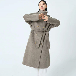 Cashmere <strong>Wool</strong> Overcoat Lady <strong>Belted</strong> Cardigan Winter Cashmere Long <strong>Coat</strong> - Product Image 4